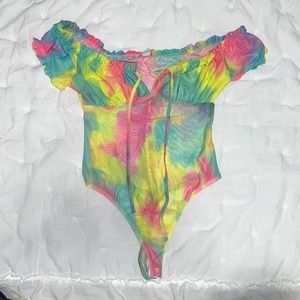 COLORFUL BODYSUIT—SMALL—WORN